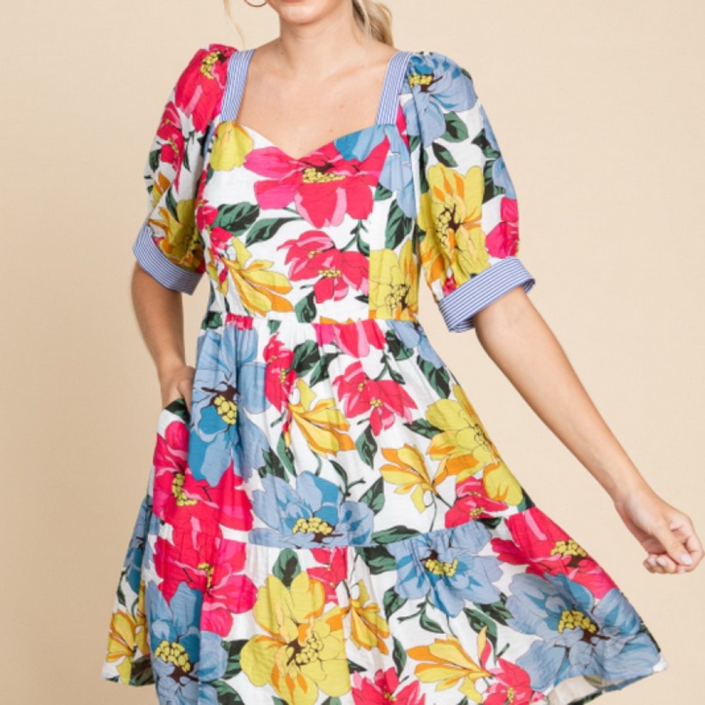 047 JODIFL Floral Women's Dress Size 1X